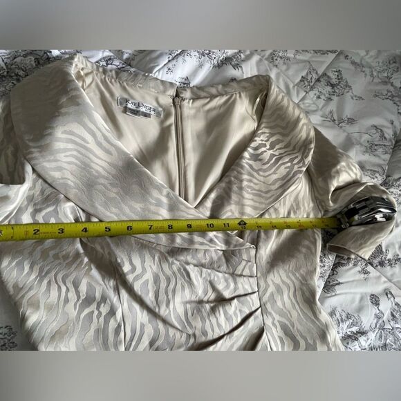 Kay Unger New York midi dress with shawl collar size 8 - Picture 9 of 10